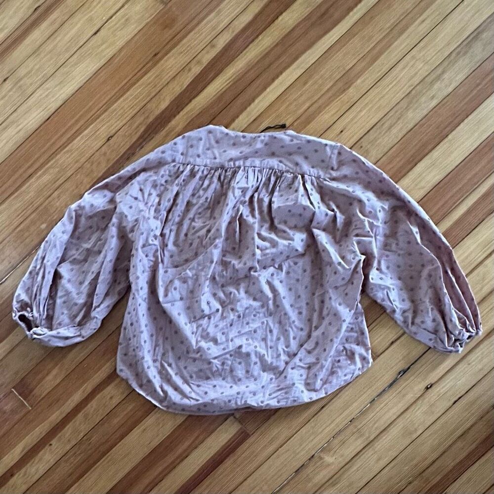 ZARA Swiss Dot Blouse with Voluminous Sleeves Size XS - Picture 4 of 8